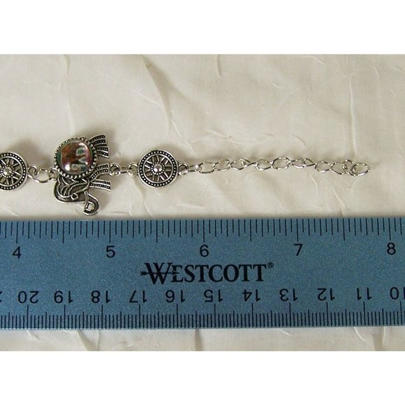 Elephant Bracelet Trunk Up Silver Tone Fashion Jewelry 7 3/4" - Picture 4 of 6